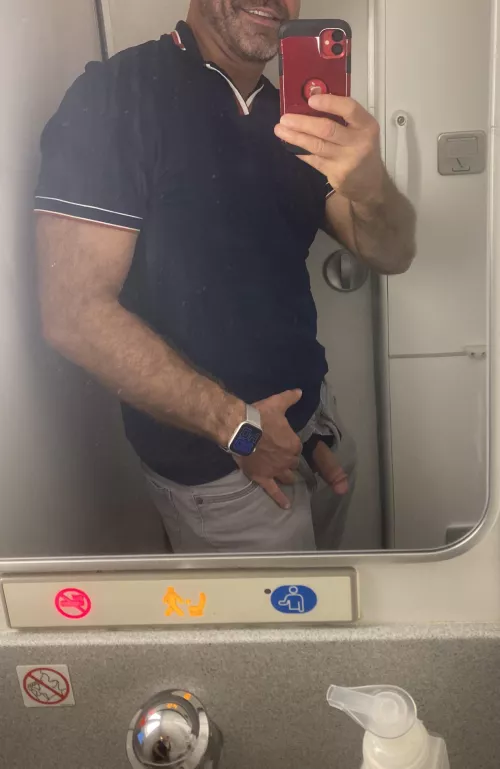 Softie at at 20000 feet, someone asked me for a dick pic and I had to oblige.