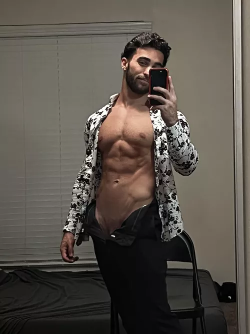 Suit may look good, but I promise it’s better underneath 😈