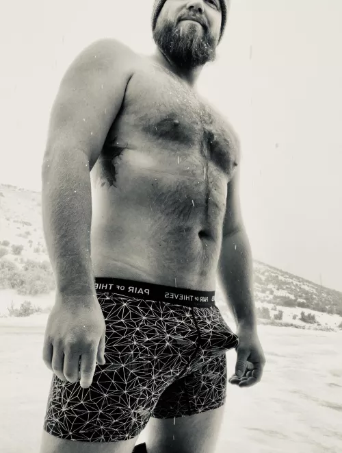 What’s black and white, cold, and hard?