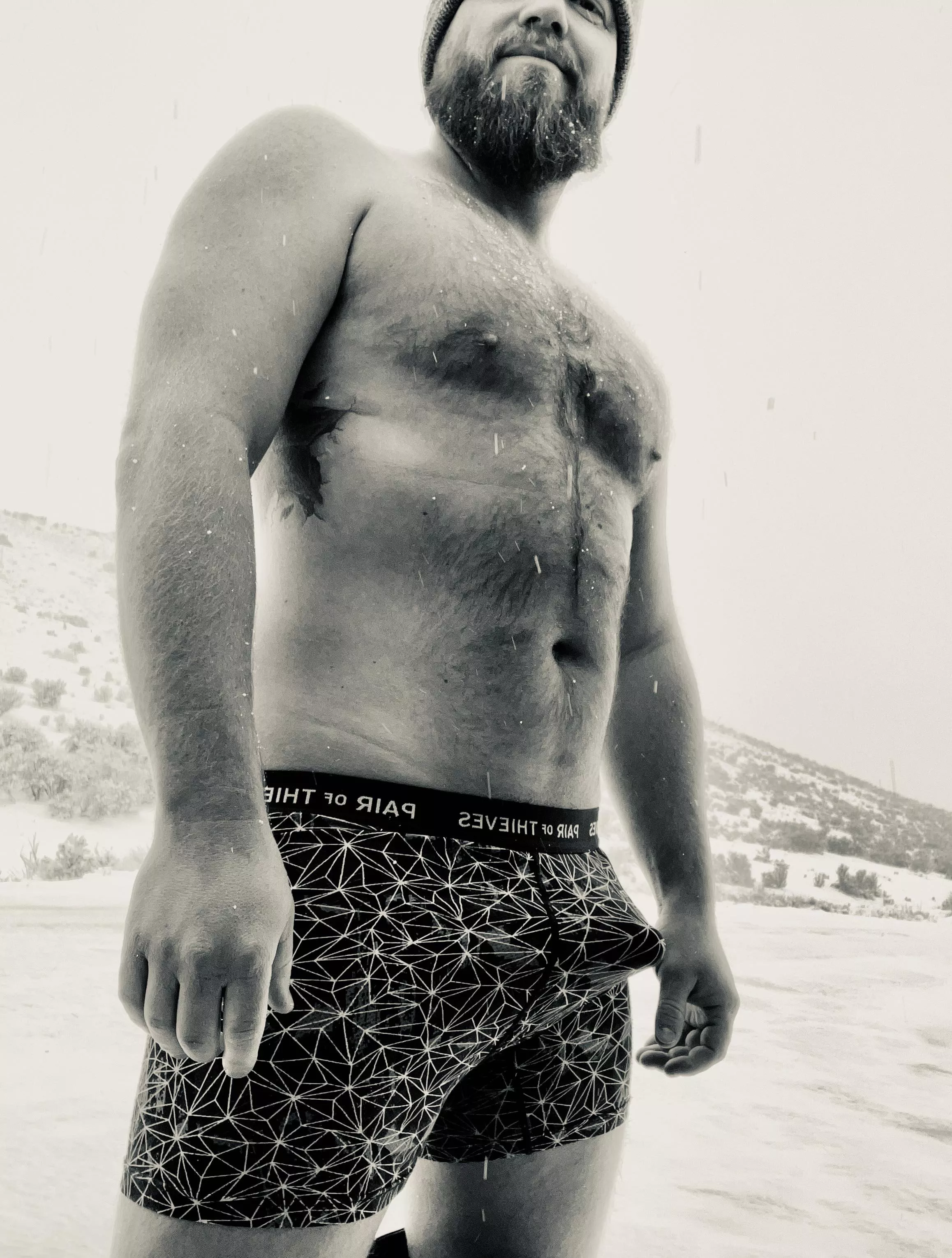 What’s black and white, cold, and hard?