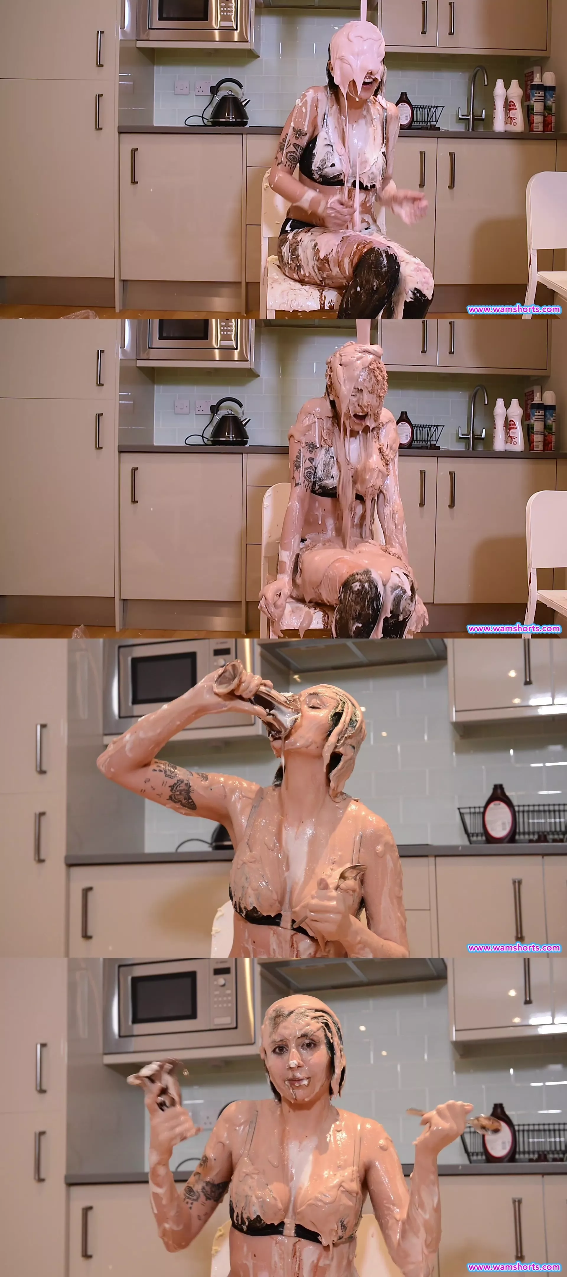 Who here has been covered in ice cream before?