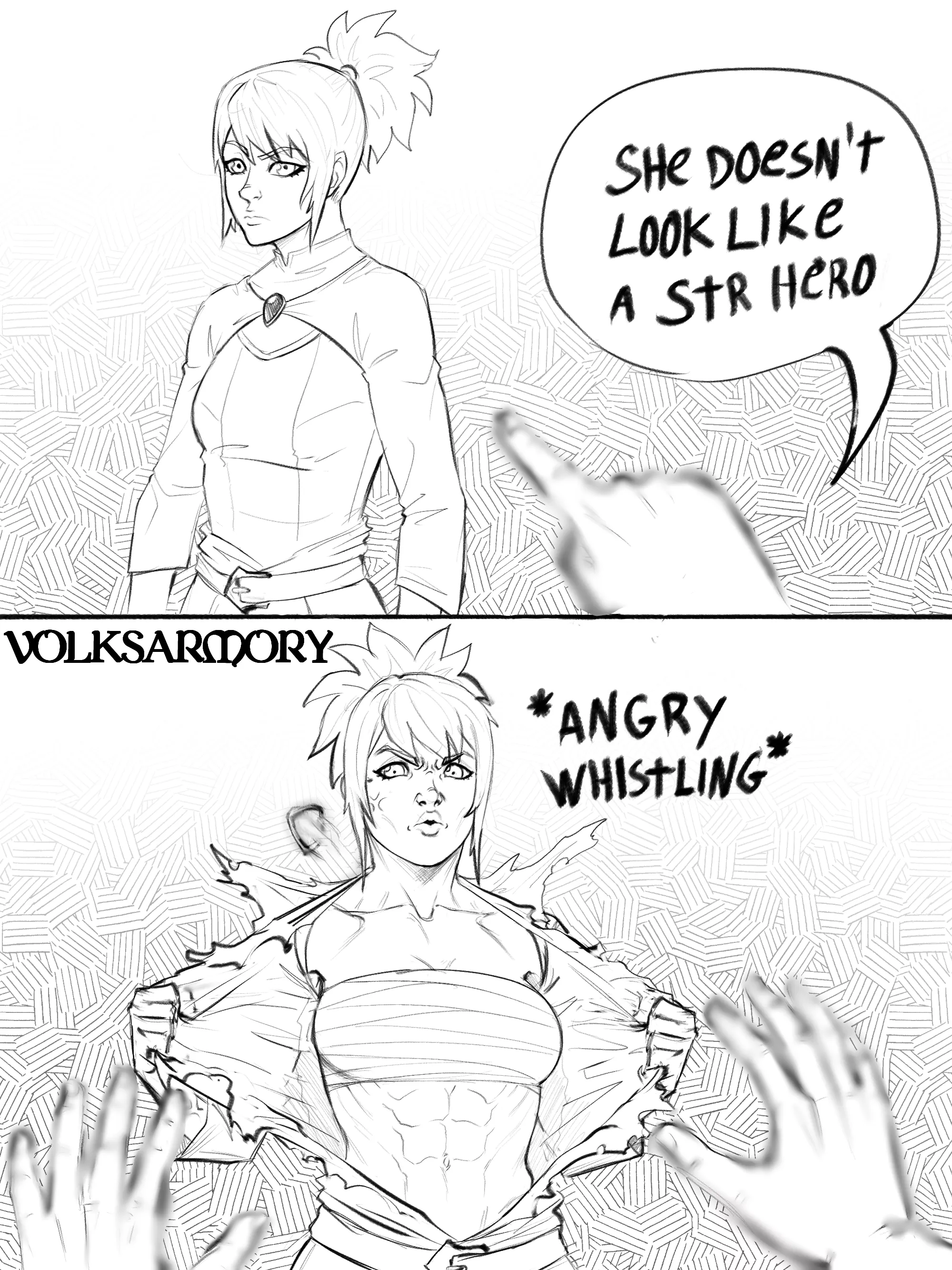 [Fanart] Marci the Hard Carry of the Hard Carries (after all, she carried the whole show on her back :v) (by me, @volksarmory)