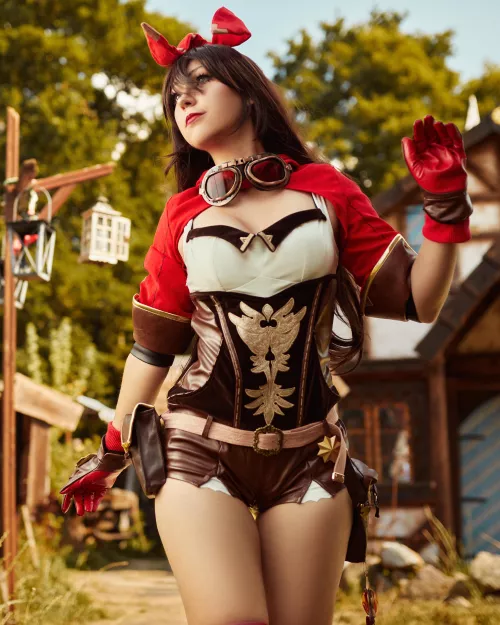 I cosplayed Amber from Genshin (Its.Satiella)