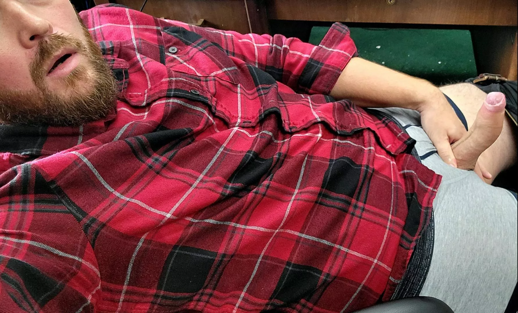 Just a fake lumberjack stuck in the office...