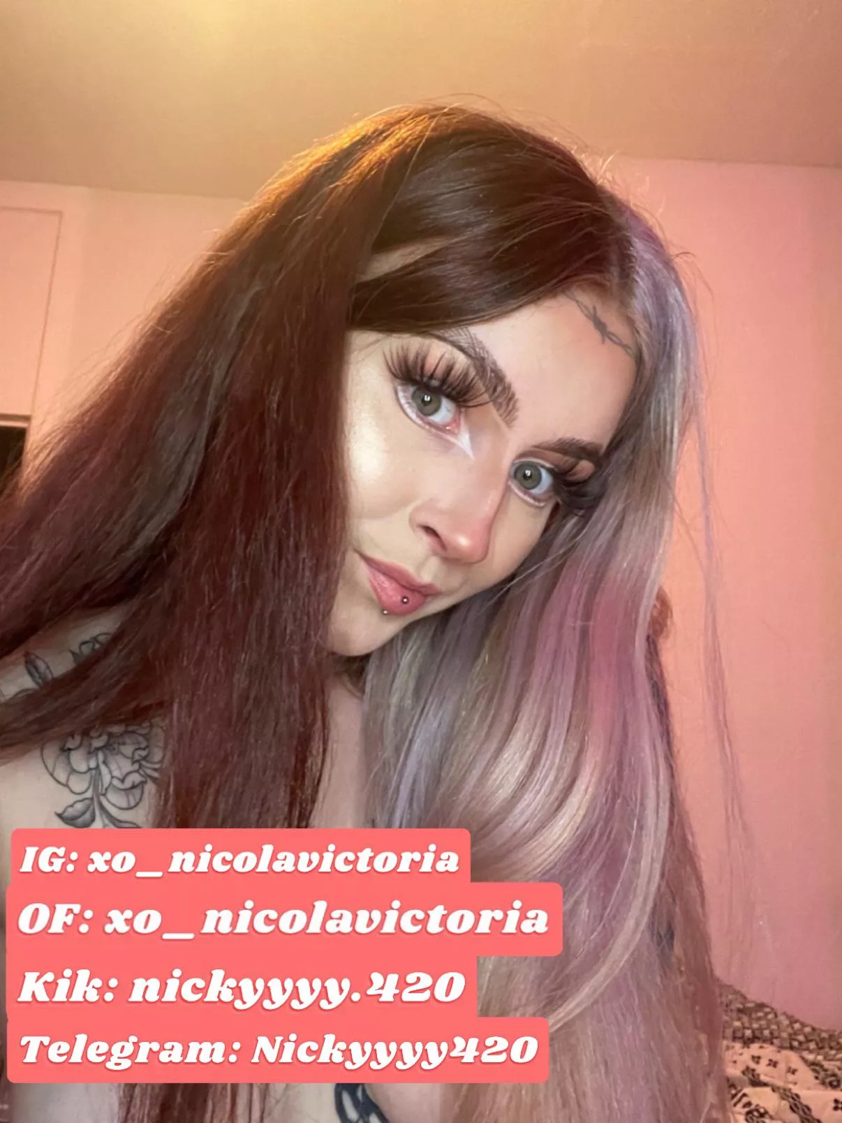 OF: xo_nicolavictoria🥵Kik: nickyyyy.420😈 Telegram: Nickyyyy420🍒kink and fetish friendly🤫let me fulfil your fantasies💦