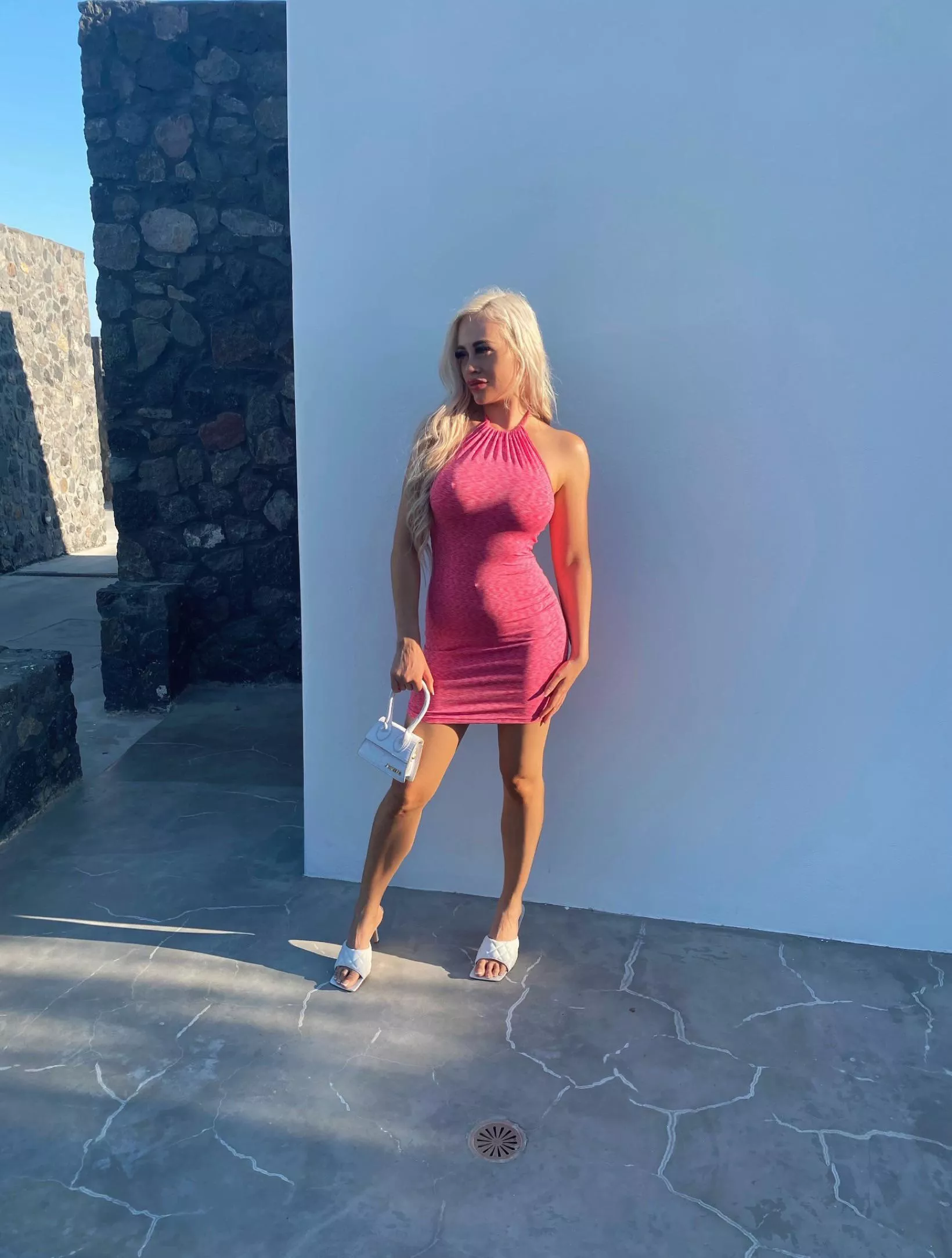 This tight dress shows off my nipples a bit …