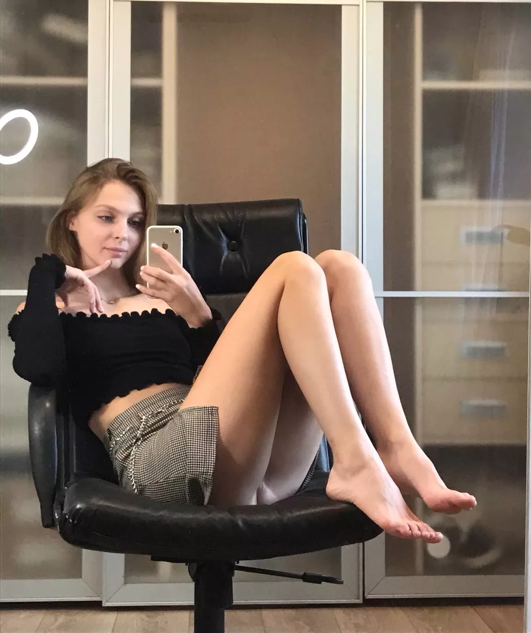 today there are no panties under my skirt at all