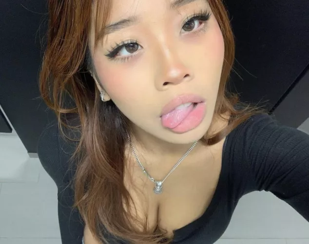 Tongue out