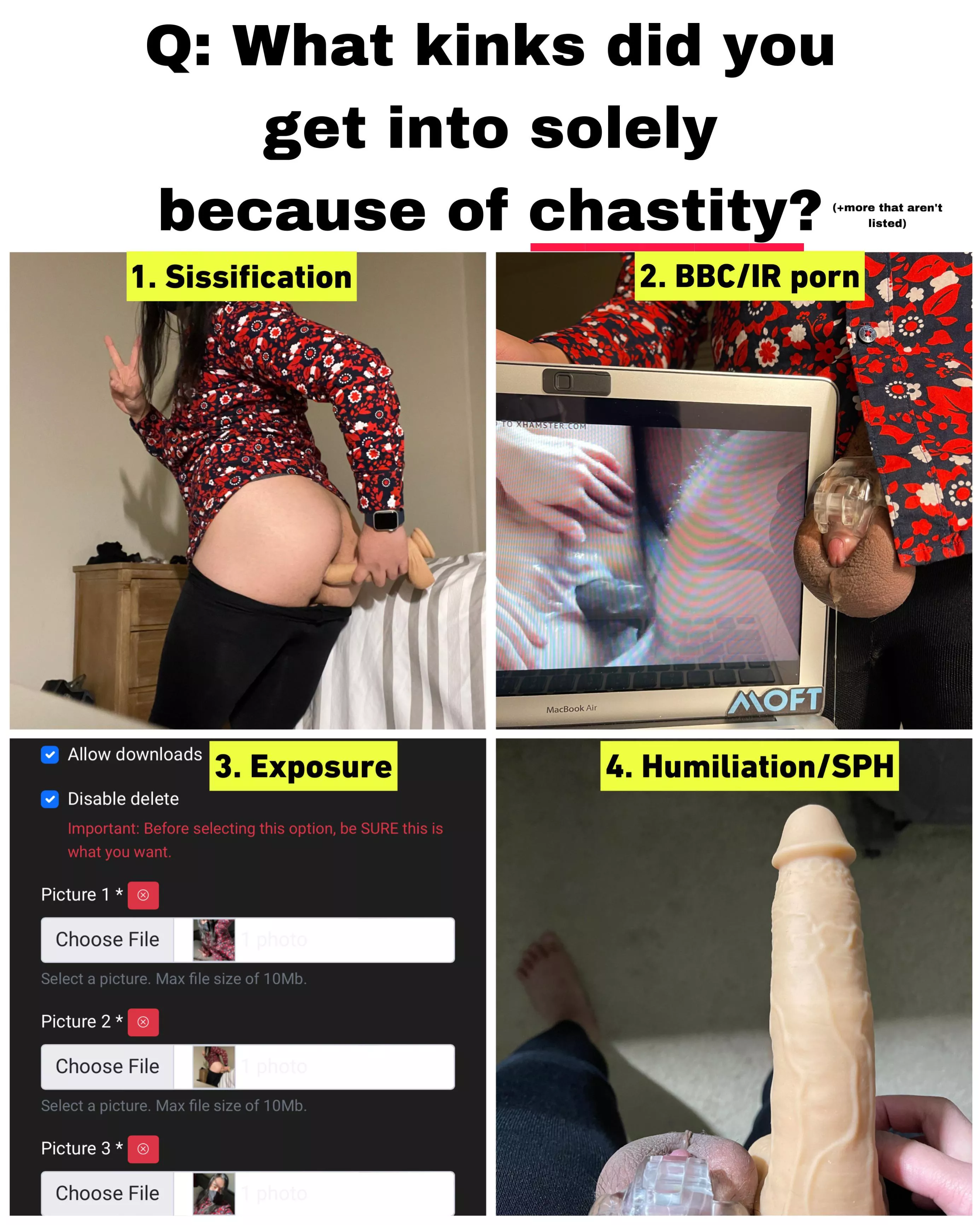 What kinks did you get into solely because of chastity?