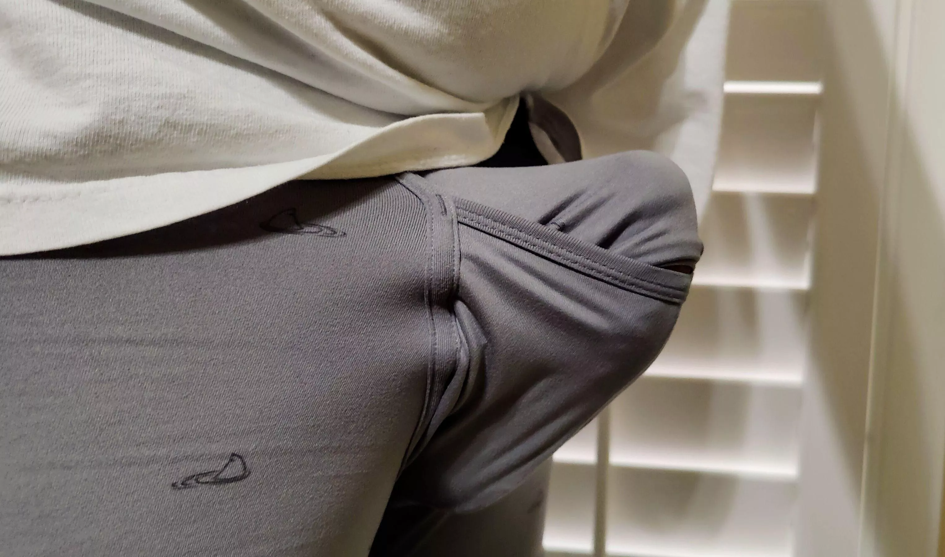 59 yo Cock Bulging in a pair of All Citizens Boxer-Briefs.