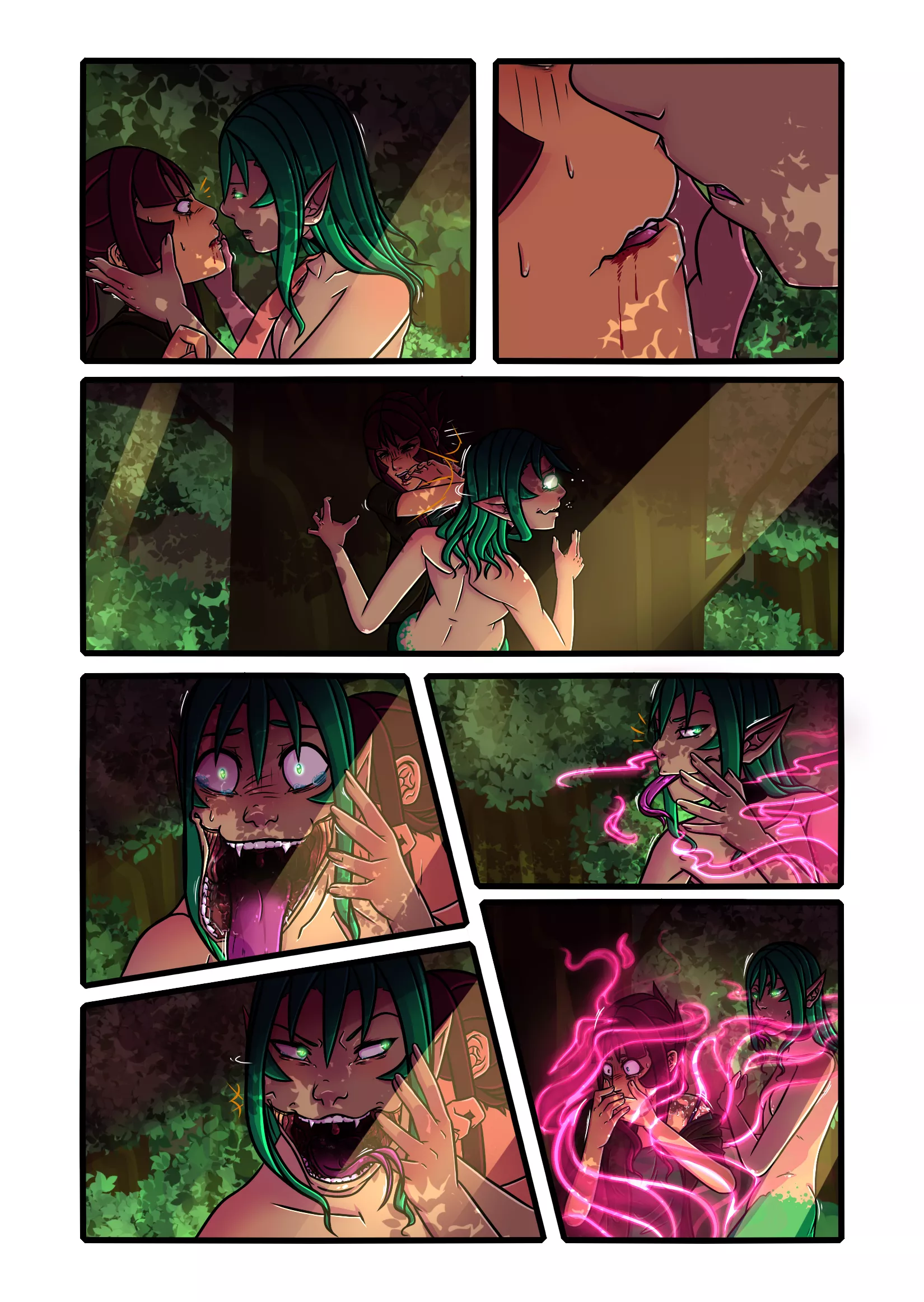 a Lamia jaws. human punch of embarrassment