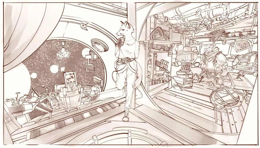 Any of y’all play Outer Wilds? Art for my wife! ( art by me )