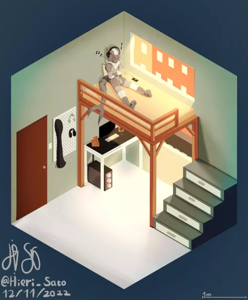 Chilling in my ideal room [made by me]