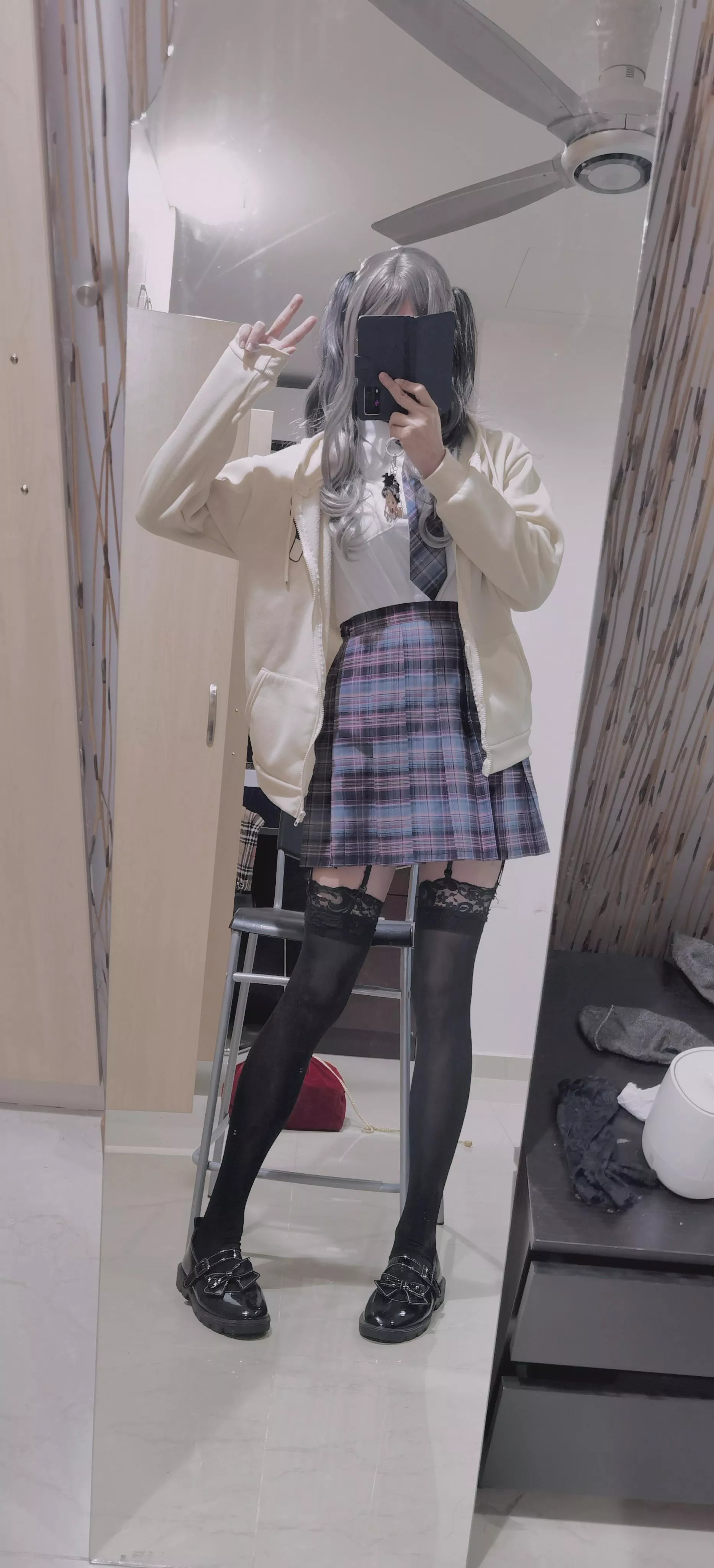 Doing another schoolgirl thing