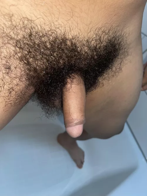 Feeling fresh after a shower