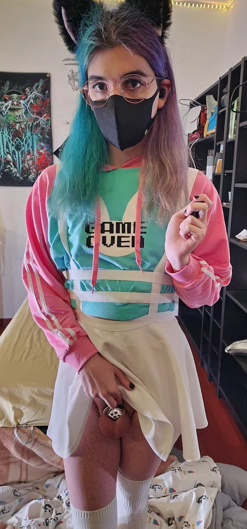 femboy shows you the cage