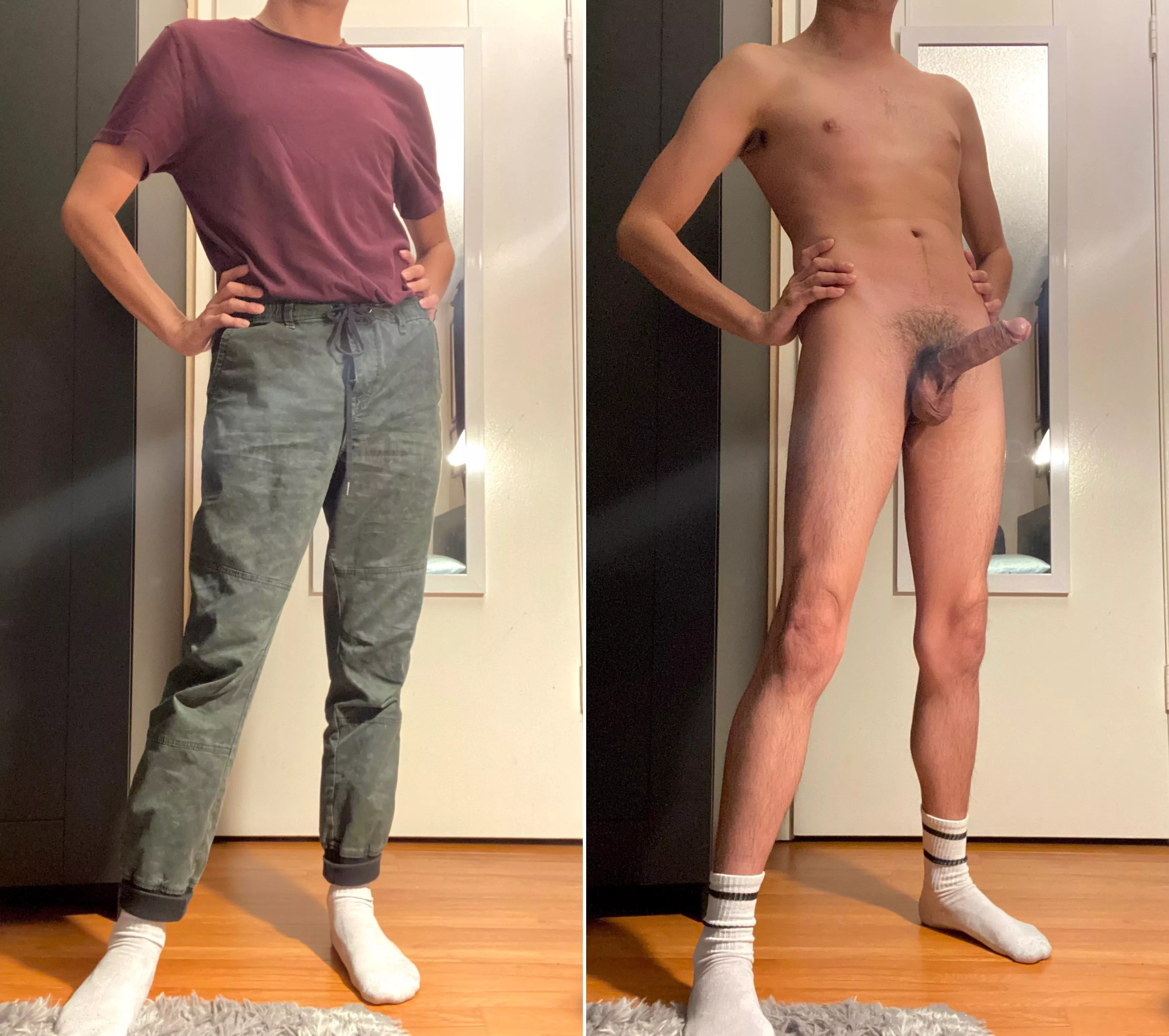 Fully clothed or just socks?