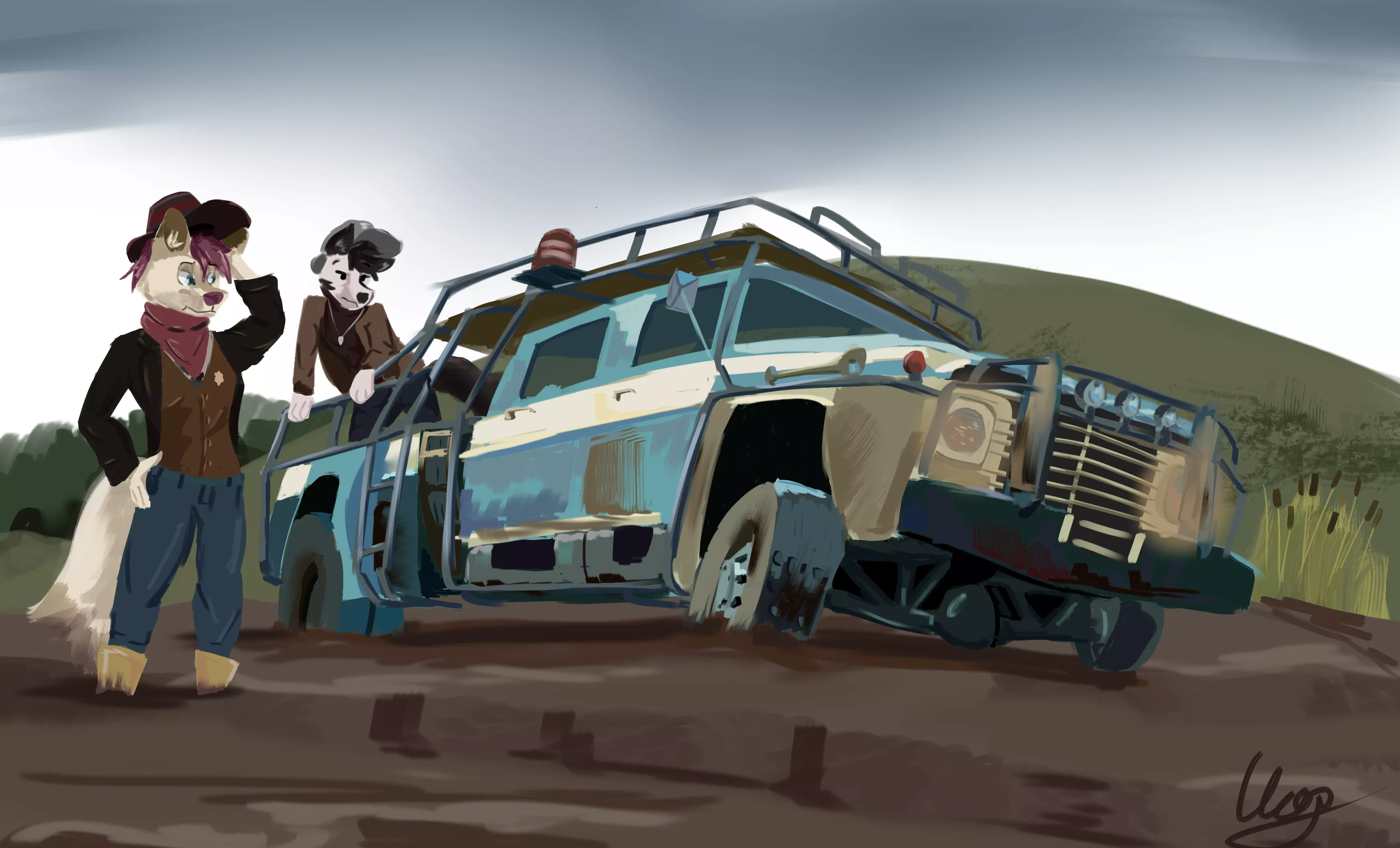 It's stuck! (art by me//@UcopMe on twter)