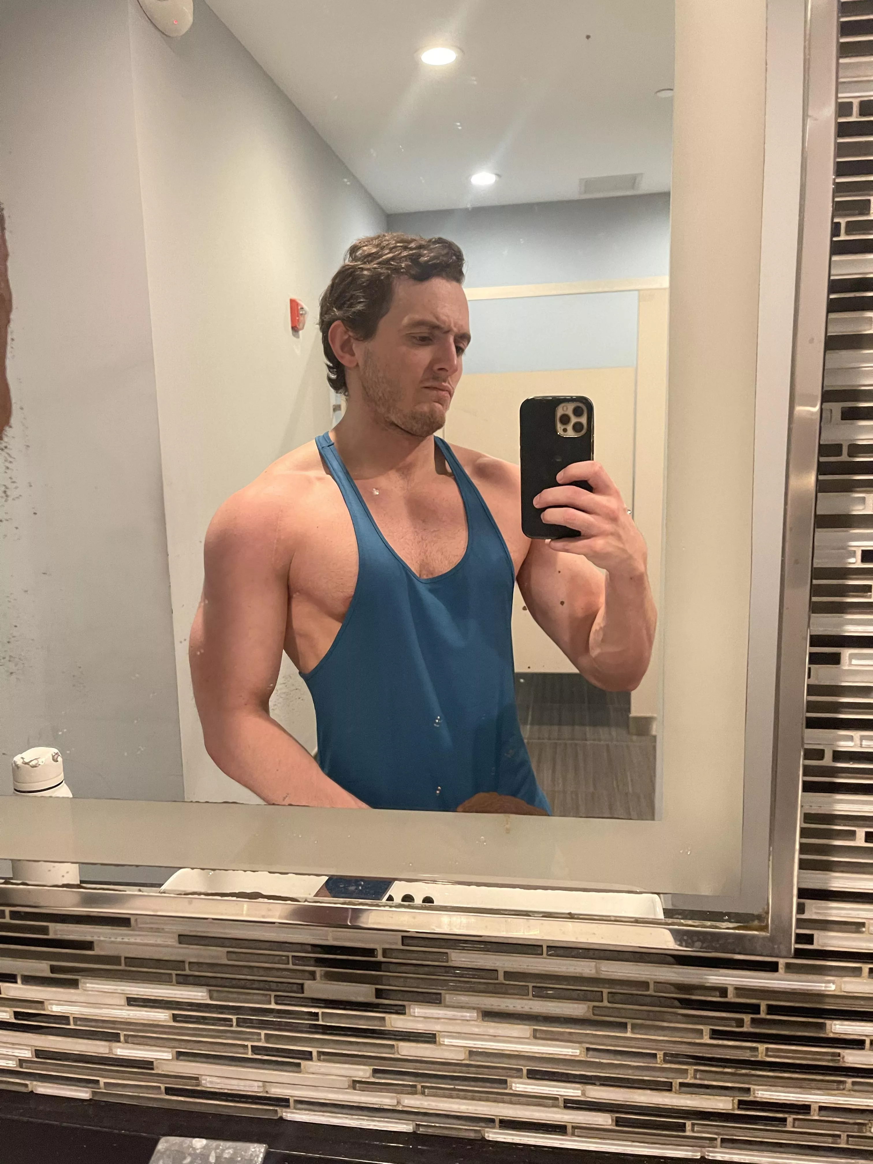 It’s unseasonably hot and muggy in NY and I finally worked up the courage to wear a stringer outside the house