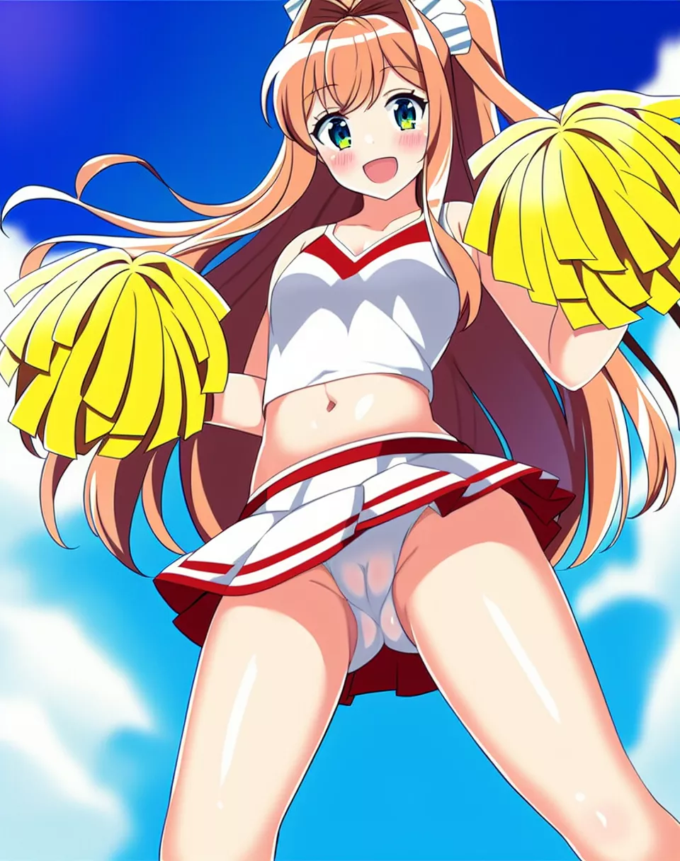 Monika cheering you on (self made a.i)