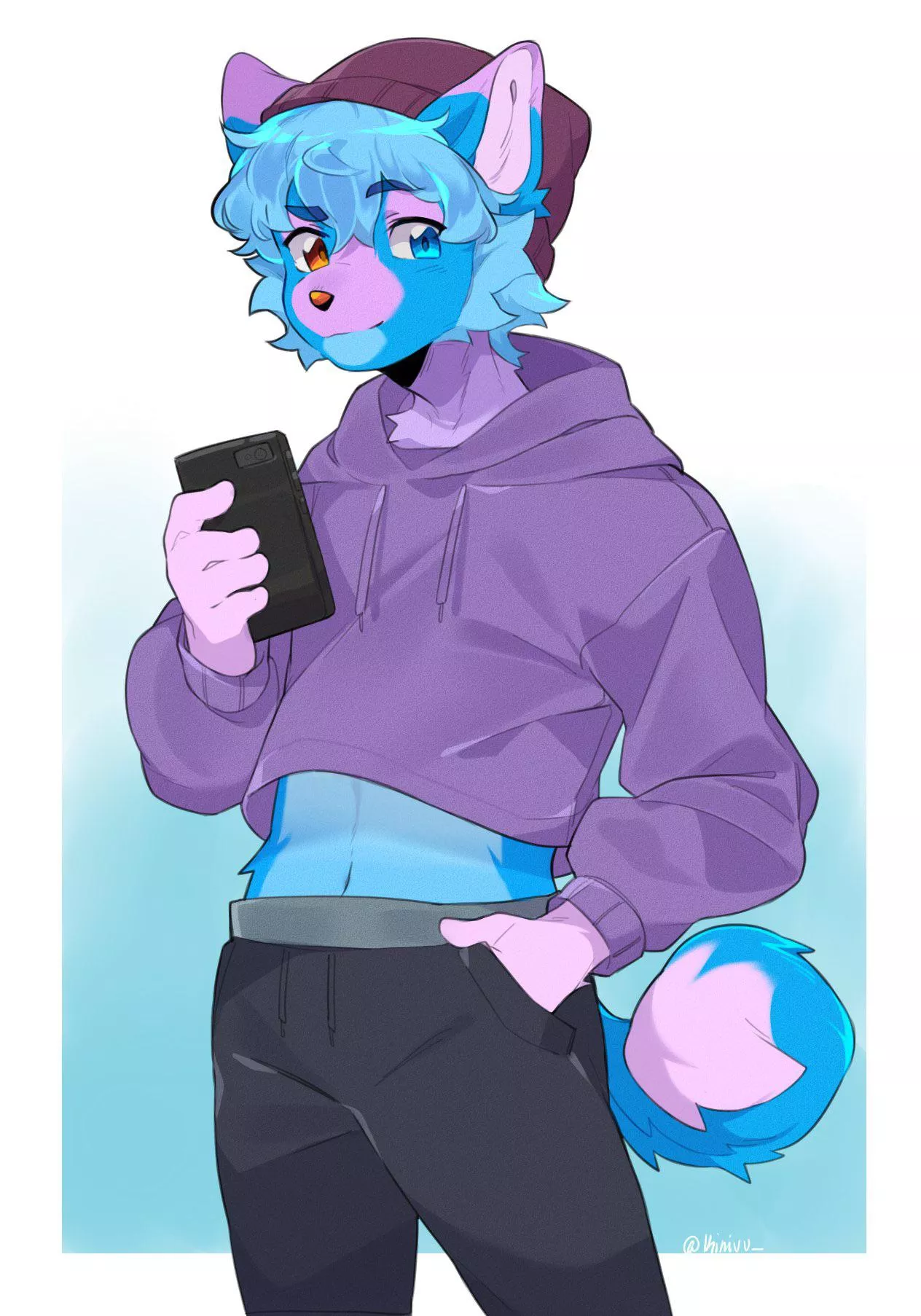 More commissioned art of my fursona, Milo :3 (@Kiniuu_ on twitter)