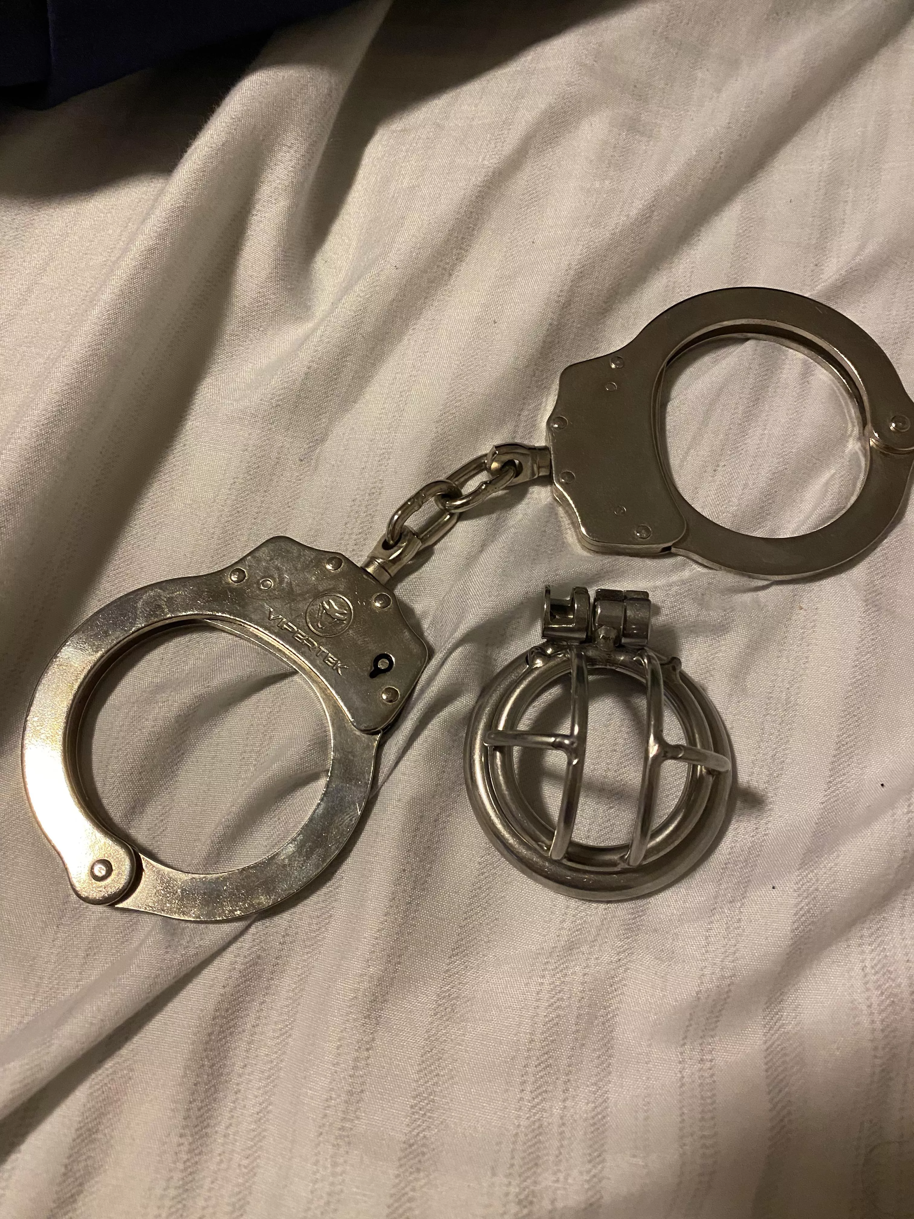 My master told me when she gets home I need to be caged again and handcuffed behind my back or else I get whipped again. To see more check my profile out🔐