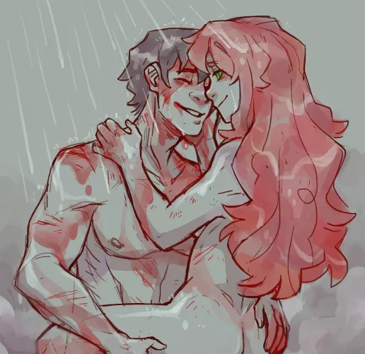 Nightwing and Starfire. (dar-don't)