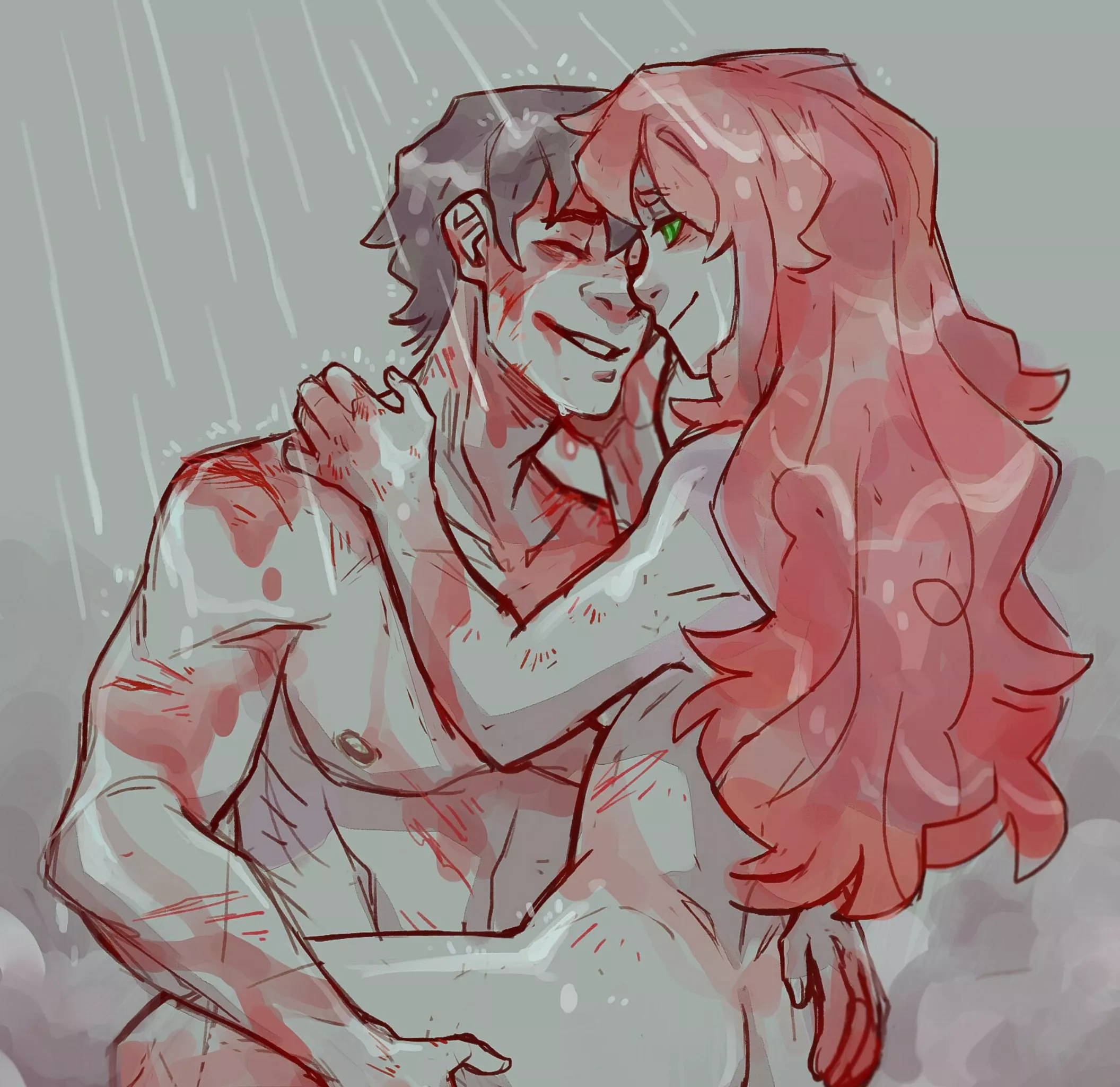 Nightwing and Starfire. (dar-don't)