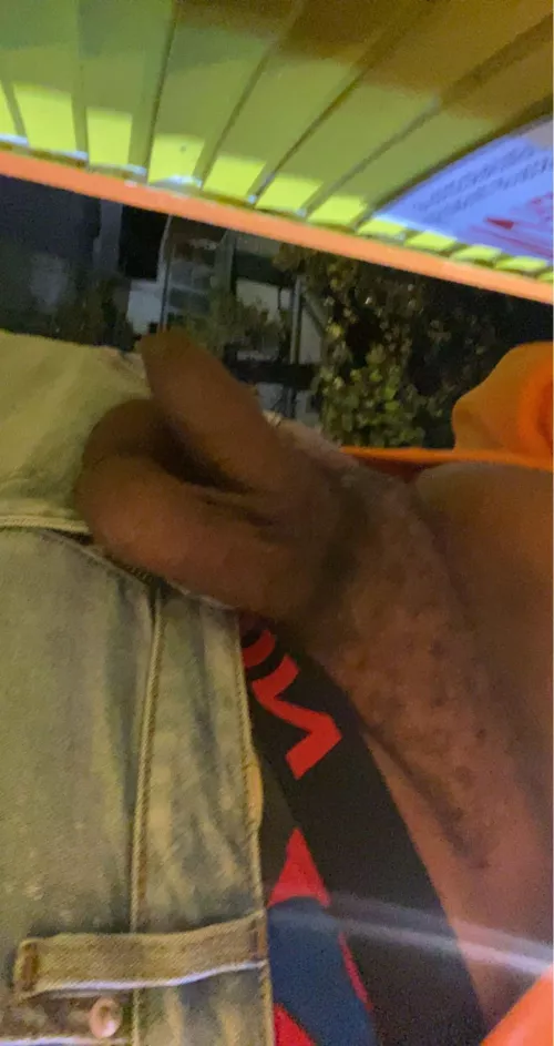 Pulled my uncut soft dick out in public lol