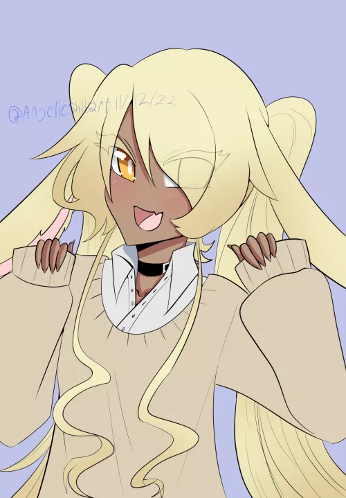 Saw heizou (Genshin impact) in a uniform sweater and wanted to draw Maple in one to