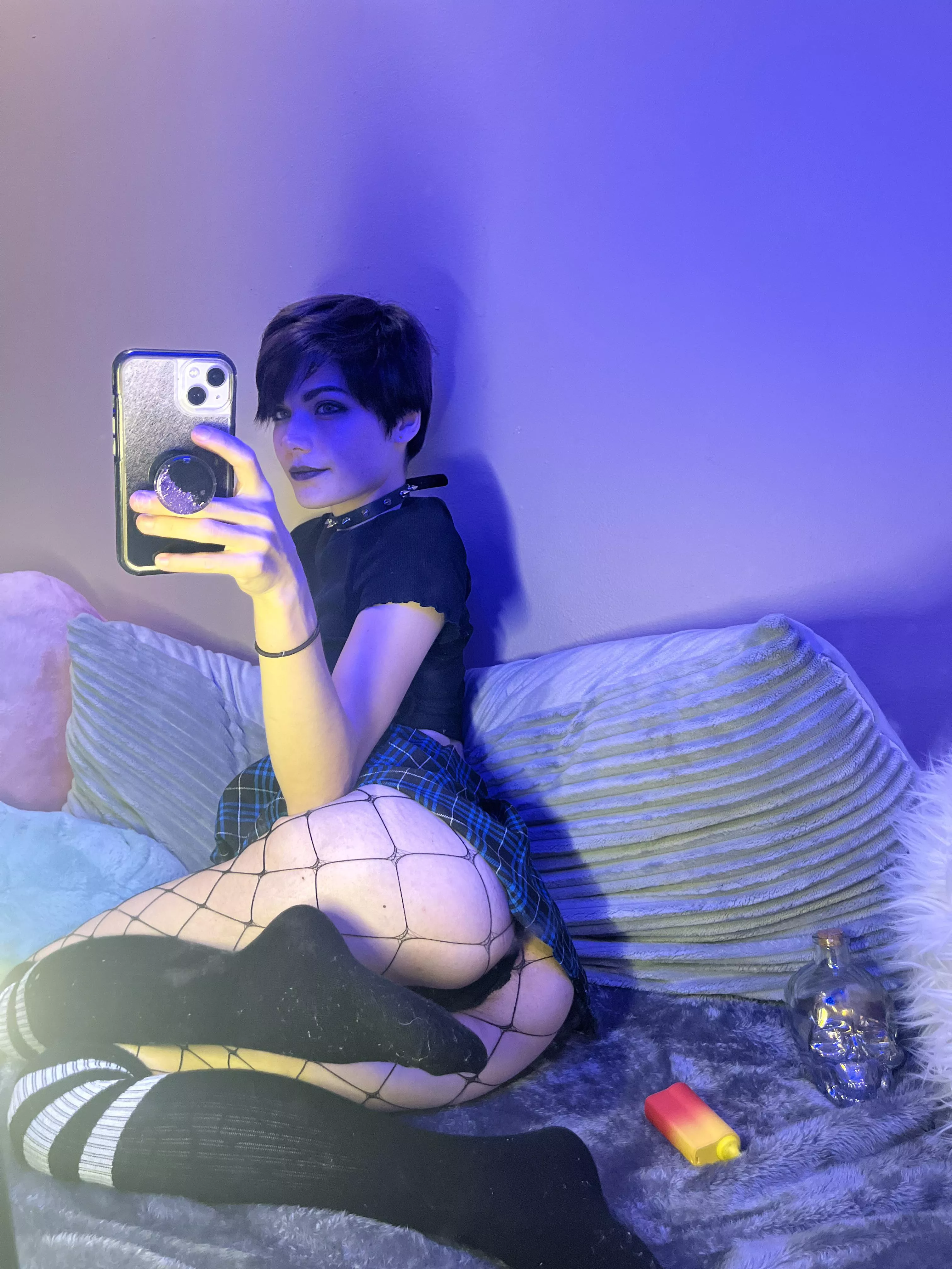 School girl but goth🥵