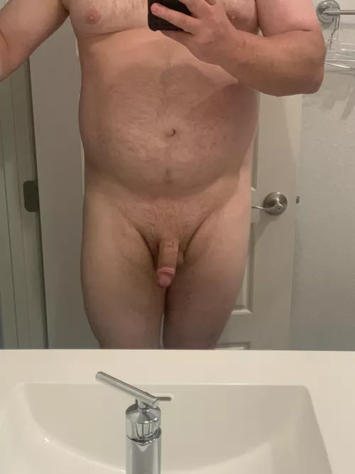 Shower time. Any want to rub my soft cock in the shower? (43, 5’-10”, 215lbs)