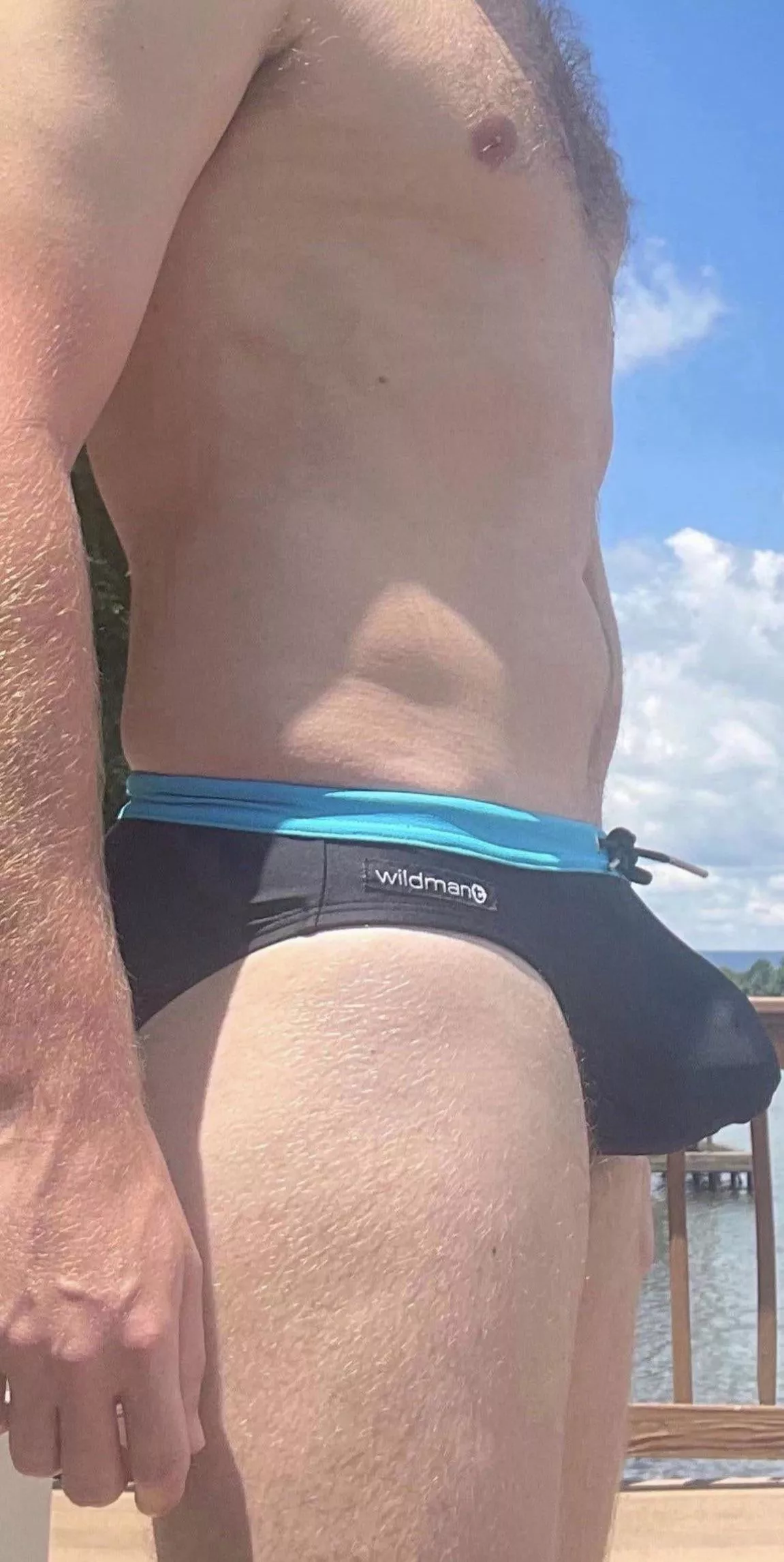 Speedo by lake