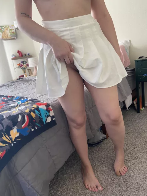 Tennis skirts and no panties a perfect match