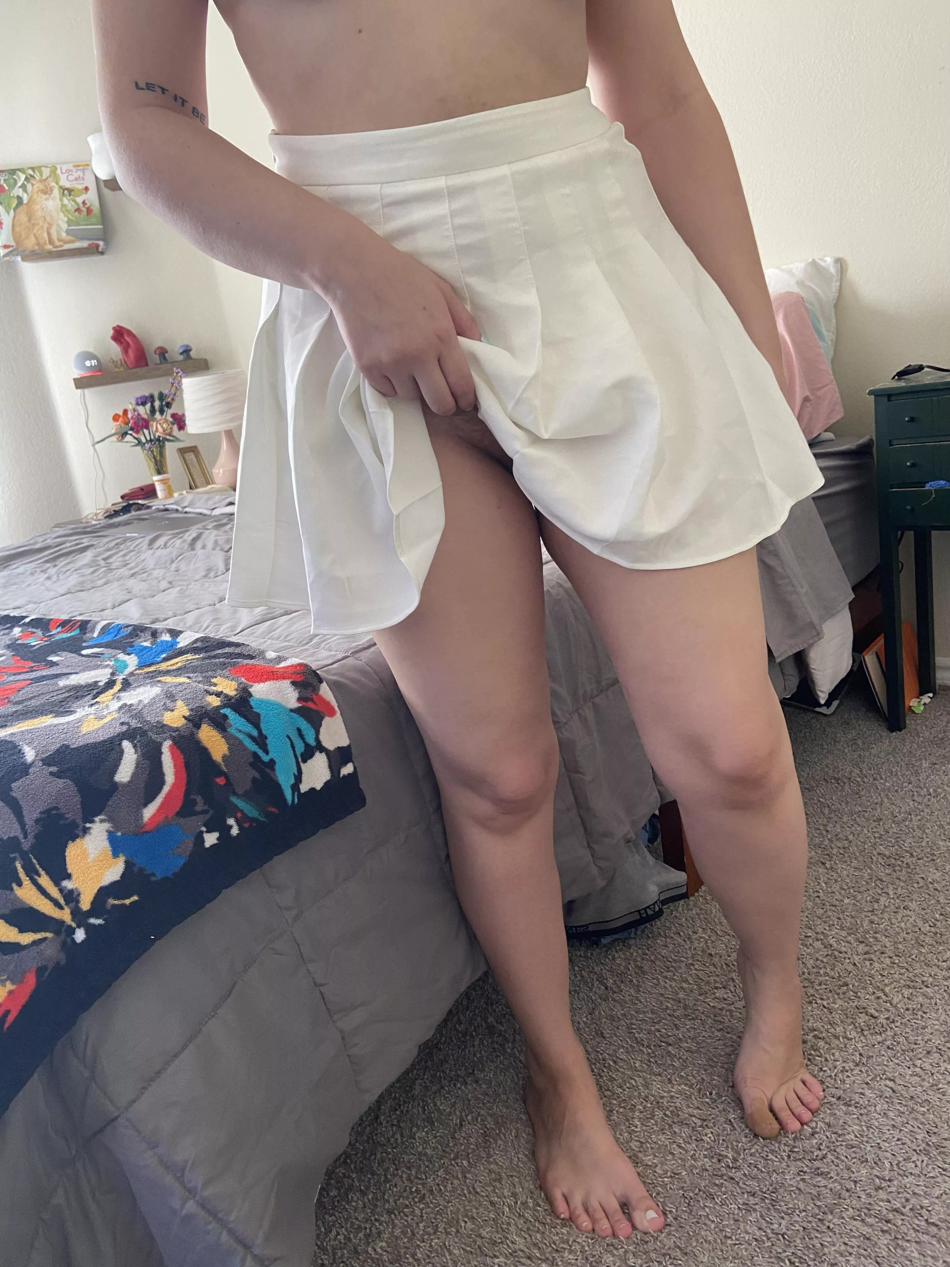 Tennis skirts and no panties a perfect match