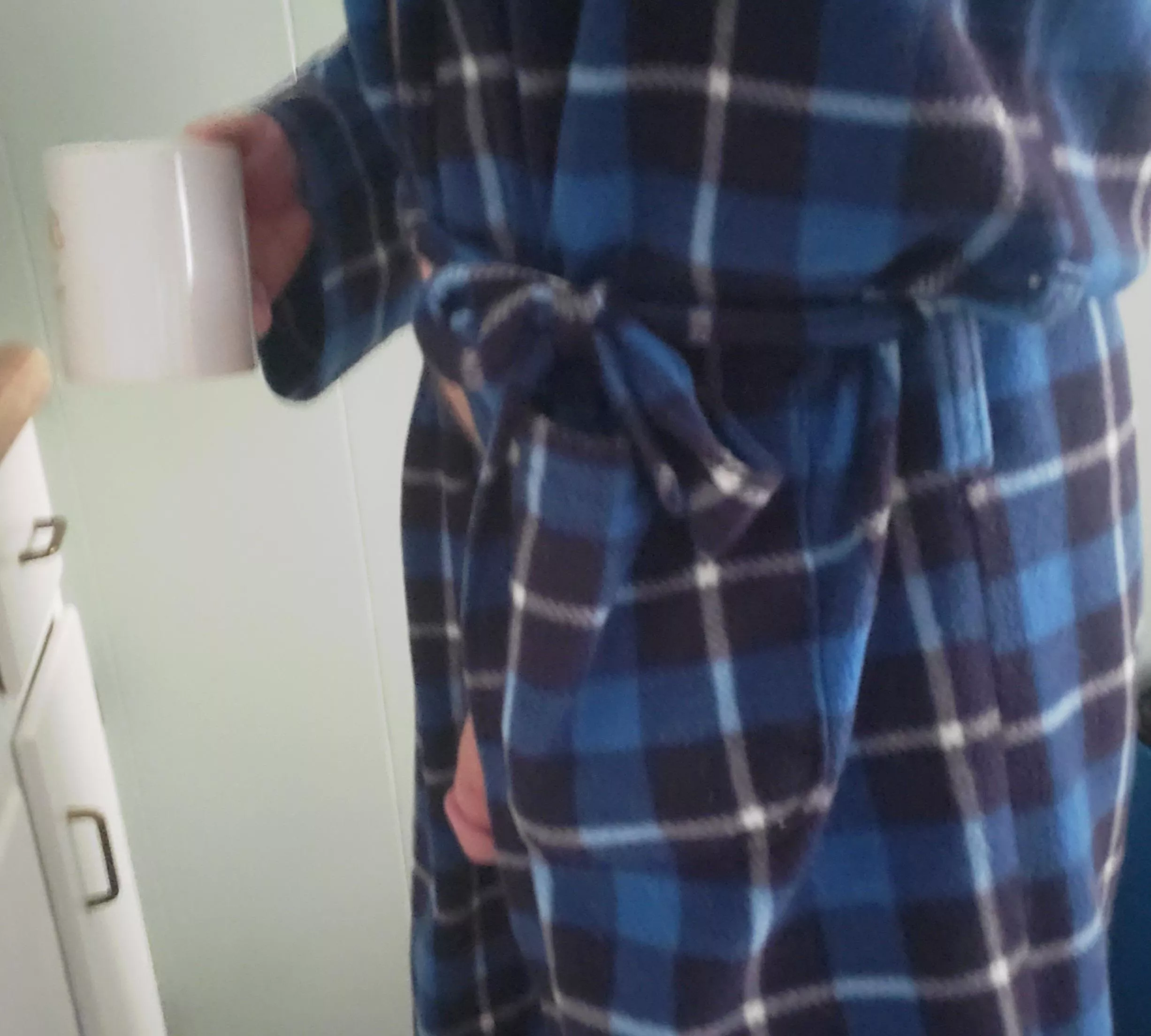 The best part of waking up.. Robe slip?? Ah cause it wasn't Folgers in my cup