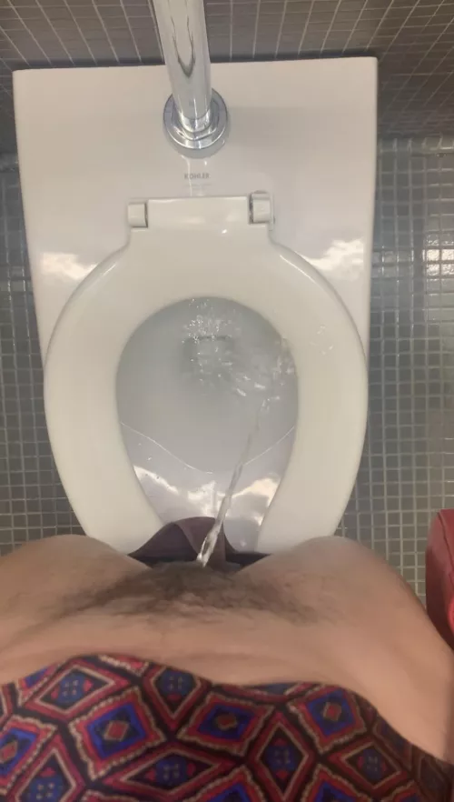 A drunken standing pee