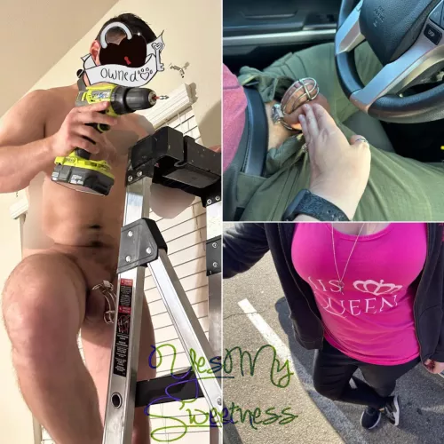 After our errands and completing his chores. He was rewarded by being allowed to worship my feet.