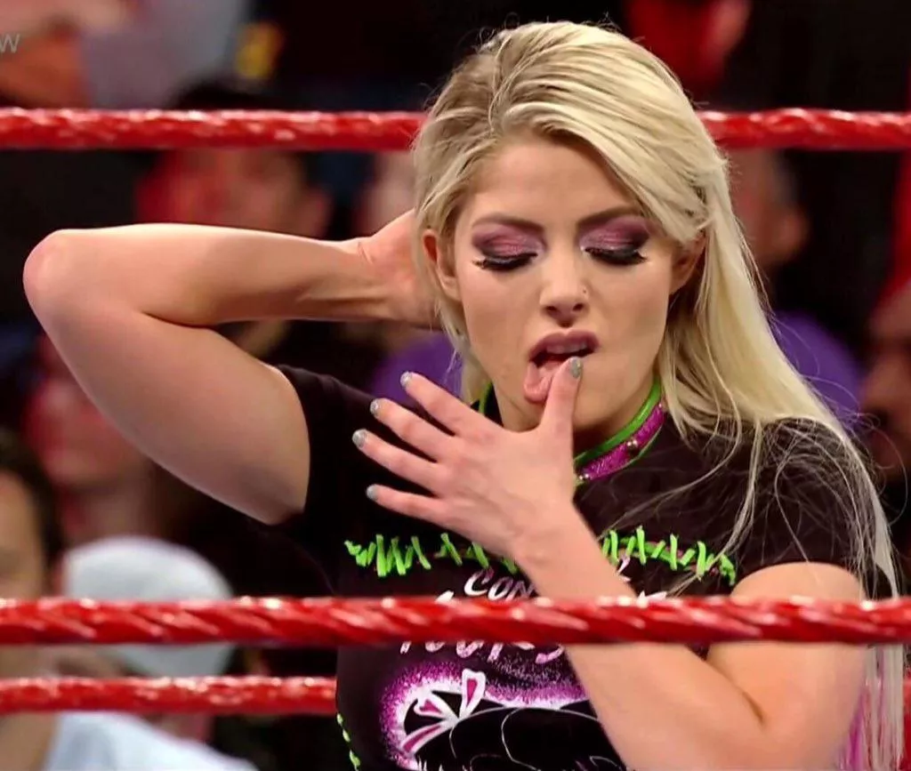 Alexa Bliss wiping her lips