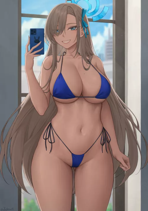 Asuna Blue Bikini Selfie (zaphn ) [Blue Archive]