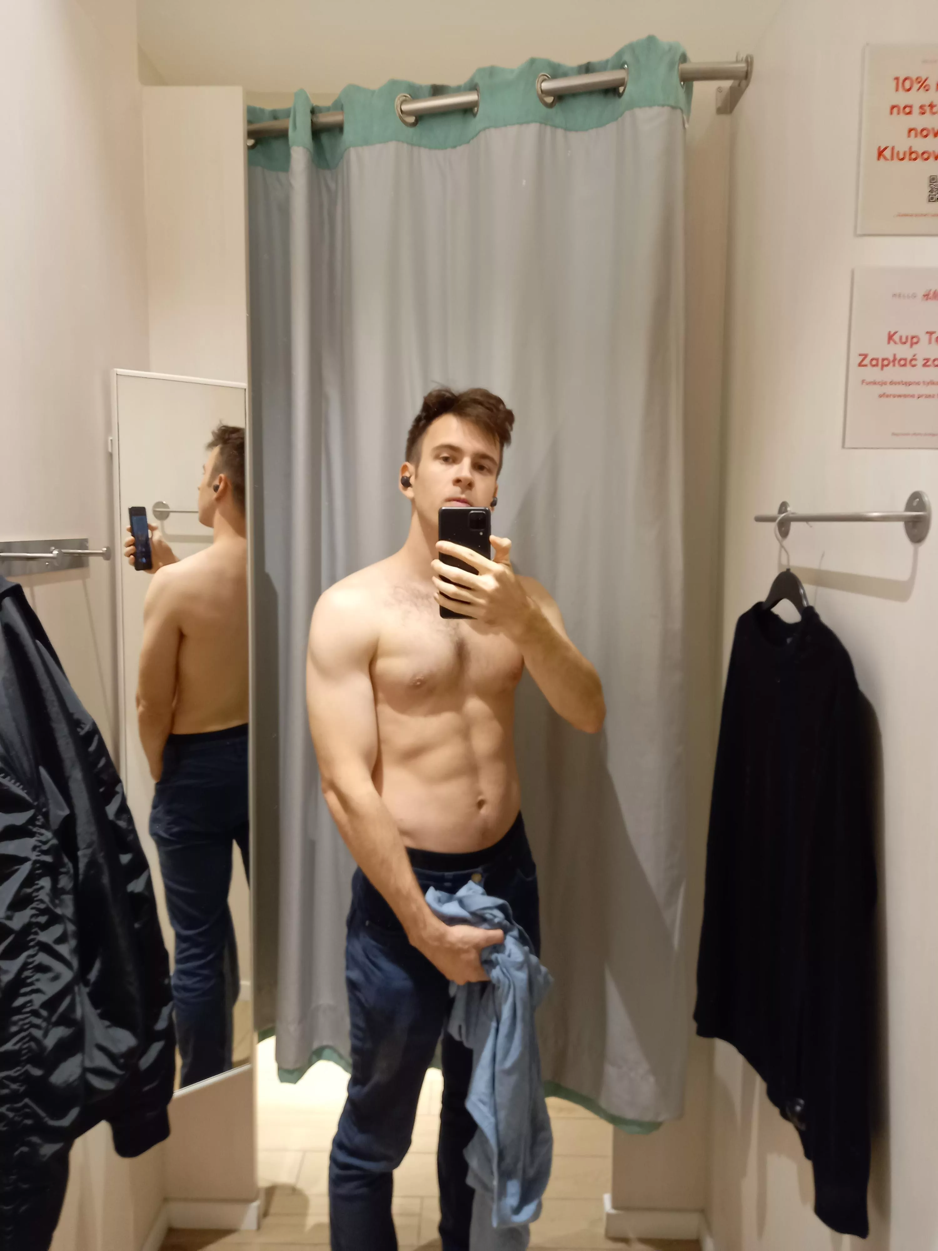 casual pic in the dressing room