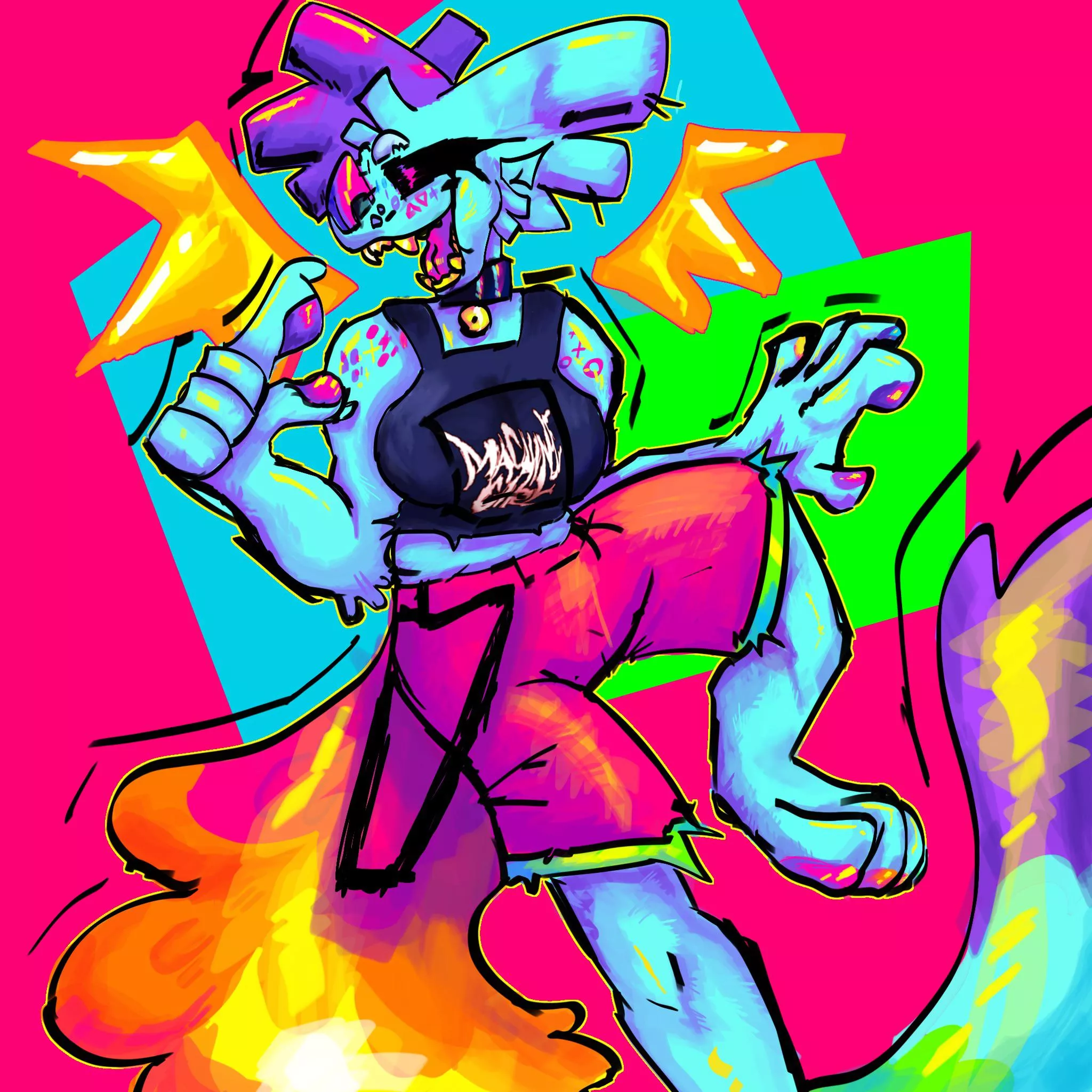 Drew my goofy funny again!! she’s wearing her fav shirt :] (My instagram @plurrbandit)