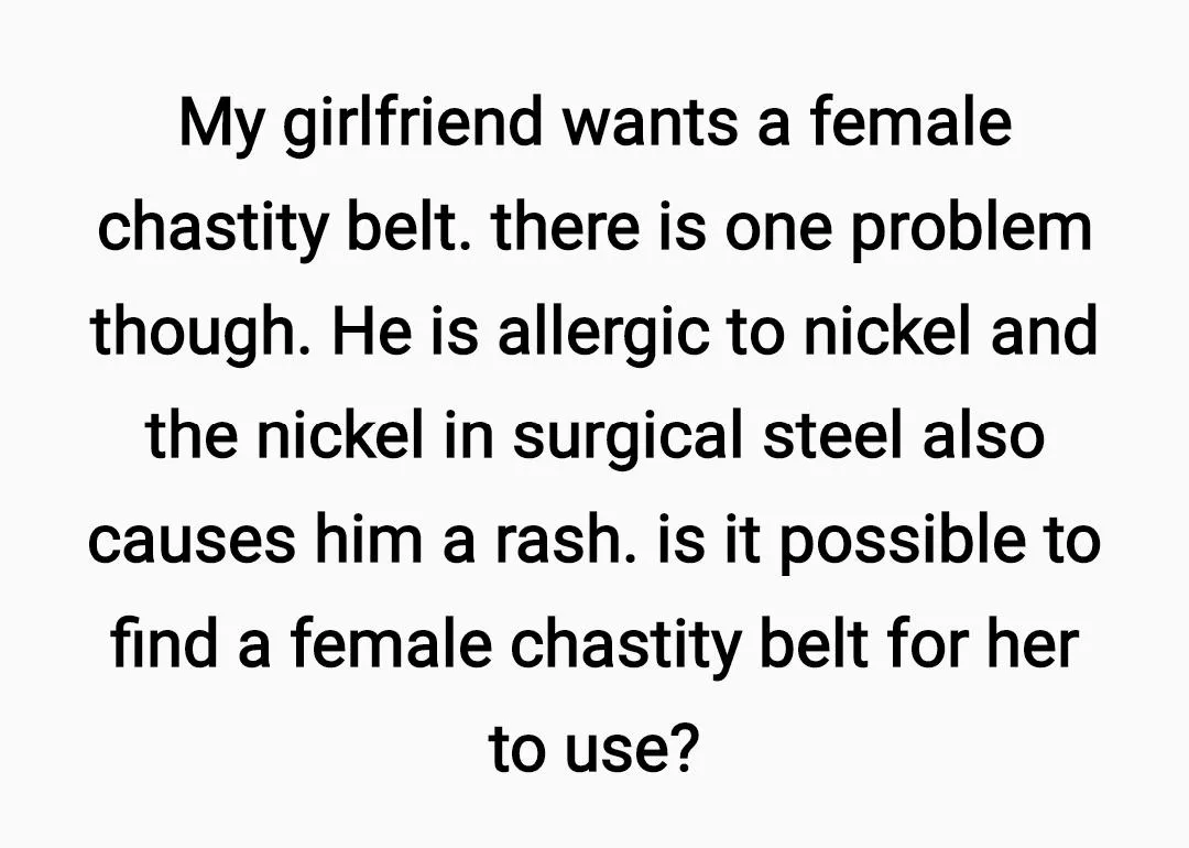 Female Chastity Belt