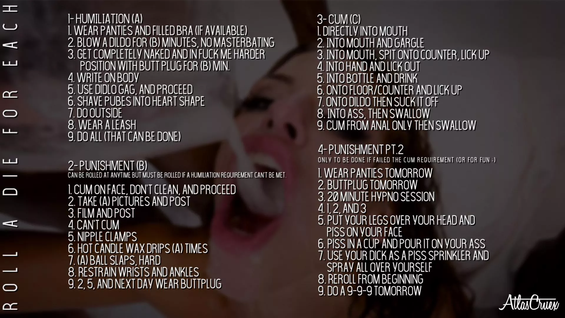 Finally ready to try this first four dms get to choose my four choices. 😘 be back in 15 to see my reward. Ask what number you are and I’ll tell you 1-4 and then choose from the list ☺️