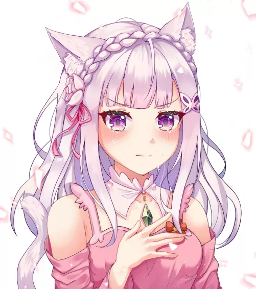 Fluffy ears Emilia crying (By U-ni) [Re:Zero]