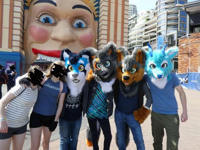 I met some very friendly furs outside of Luna Park Sydney the other day! They were so cute! >w<