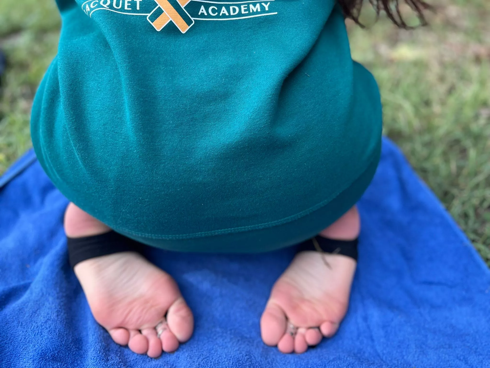 In this position because I'm begging you to massage my feet