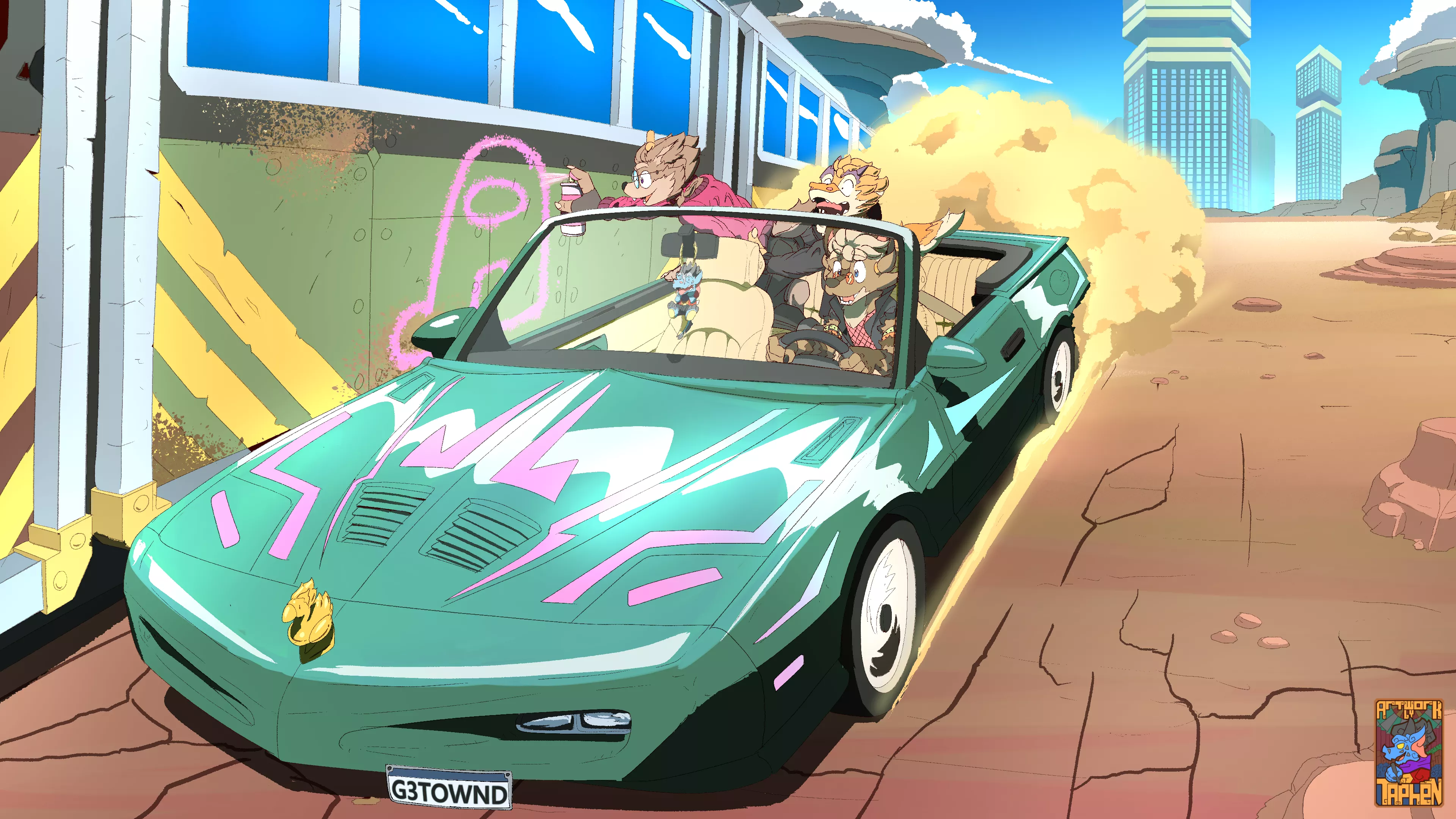 Keep the speed! i'm almost finishing it! (commission for @SPRKL_SLT) (art by me @taphenortohgjen)