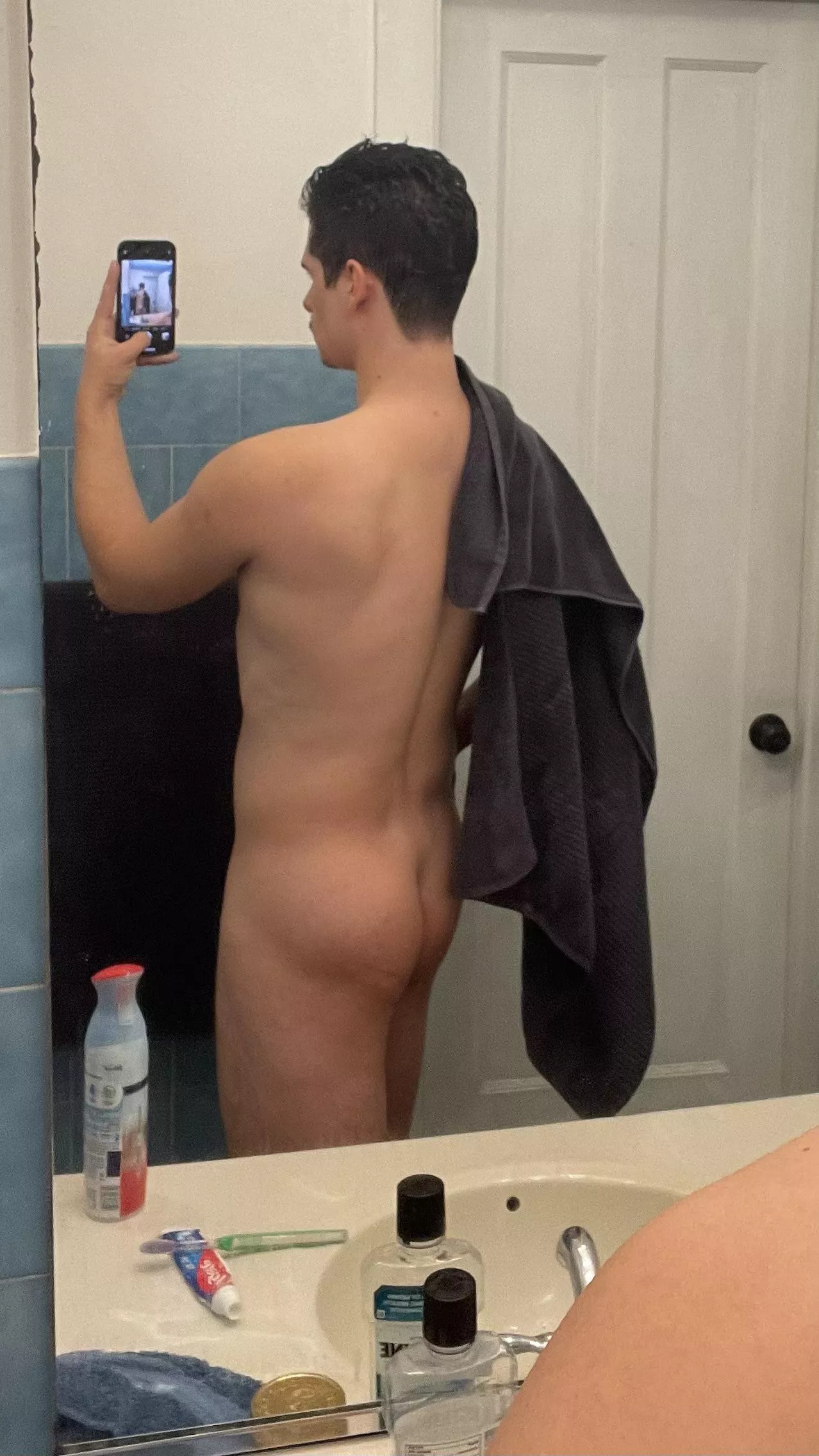 Lick my clean little booty for me