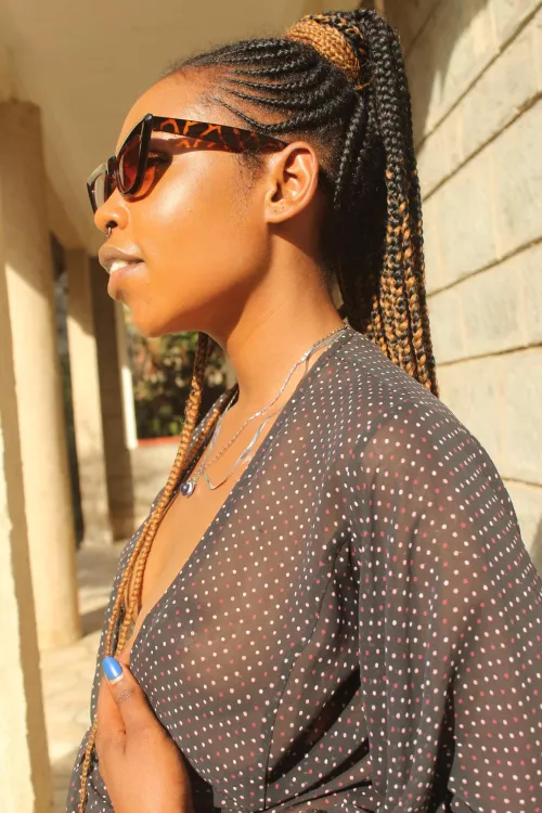 Little brown baby finna get her nut?